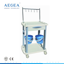AG-IT001B3 Anti-ferrugem ABS plástico IV tratamento enfermeira hospital móvel carrinhos